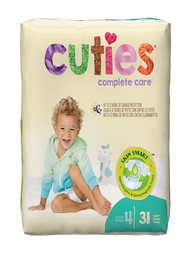 First Quality Cuties Complete Care Baby Baby Diaper Size 4, 22 to 37 lbs. CR4001, 31 Ct - Image 1